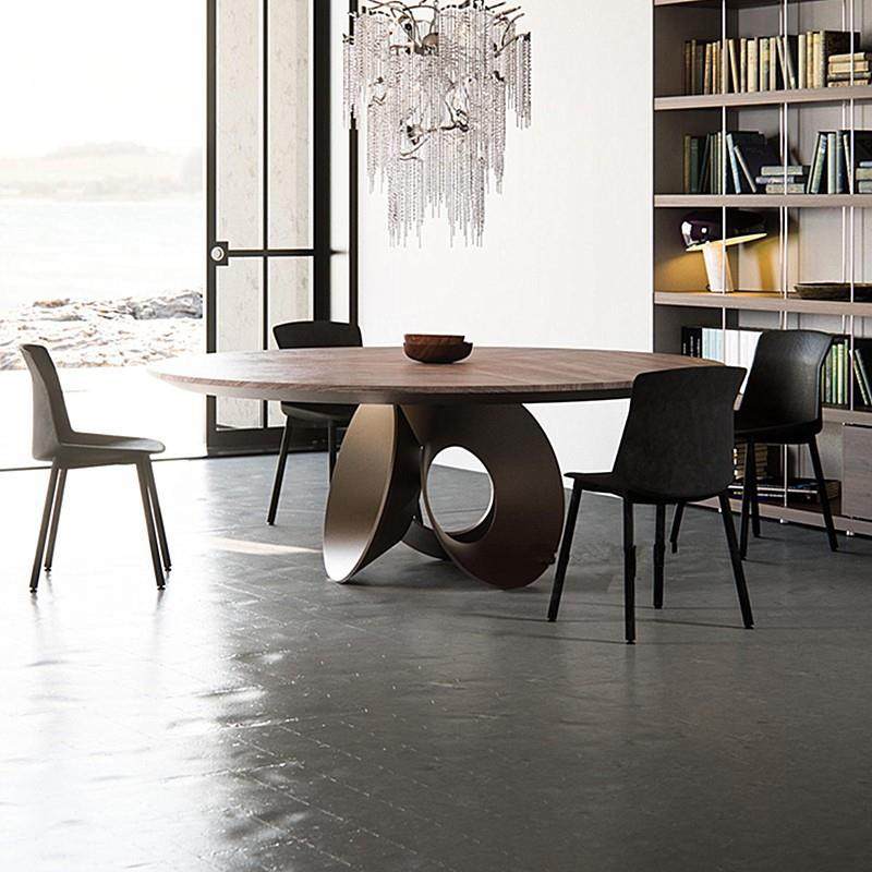 意式岩板现代简约轻奢内嵌式圆形餐桌家用小户型6人大理石带转盘,淘宝优惠券,粉丝福利购,淘宝优惠卷