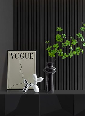 电视柜摆件装饰品中古风花瓶插花玄关轻奢高档仿真绿植高级感软装