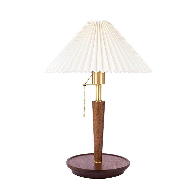 百褶复古台灯美式中古实木民宿装饰卧室床头灯欧规澳规,淘宝优惠券,粉丝福利购,淘宝优惠卷