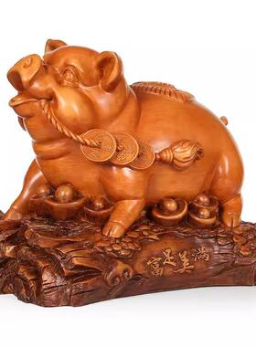 十二生肖猪足件摆大号福富足猪摆设富美满办公室RXM摆设