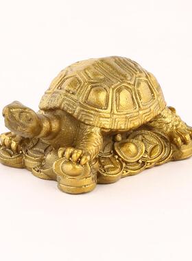 福铜乌365龟小摆件铜千年龟三代龟金对钱龟禄寿三代龟