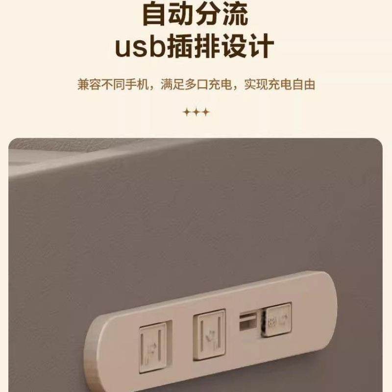 意式床头柜全实木智能卧室轻奢家用简约床边柜岩板储物收纳整装,淘宝优惠券,粉丝福利购,淘宝优惠卷