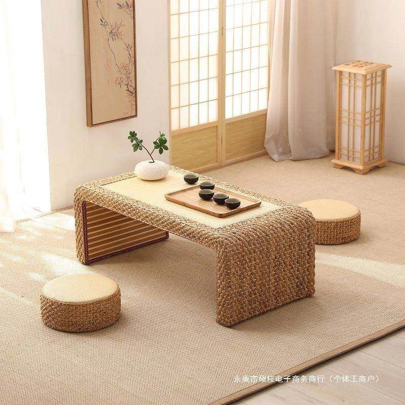 藤编榻榻米茶几阳台桌茶桌简约飘窗日式矮桌炕几家用地台组合桌子,淘宝优惠券,粉丝福利购,淘宝优惠卷