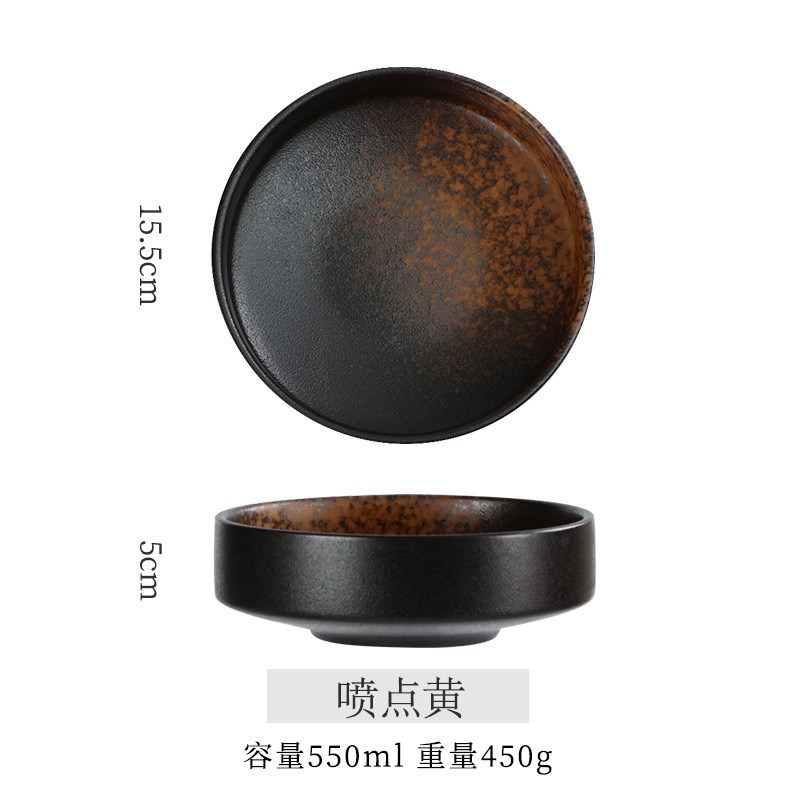 6寸日式陶瓷创意直边圆钵碗餐厅沙拉碗浓汤碗西餐碗宽口浅底碗 - 图3