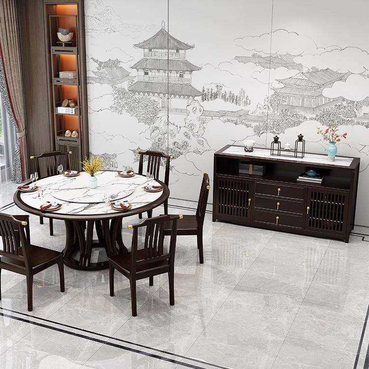 橡胶木新中式实木岩板餐边柜餐厅两门储物柜子客厅玄关柜靠墙柜子,淘宝优惠券,粉丝福利购,淘宝优惠卷