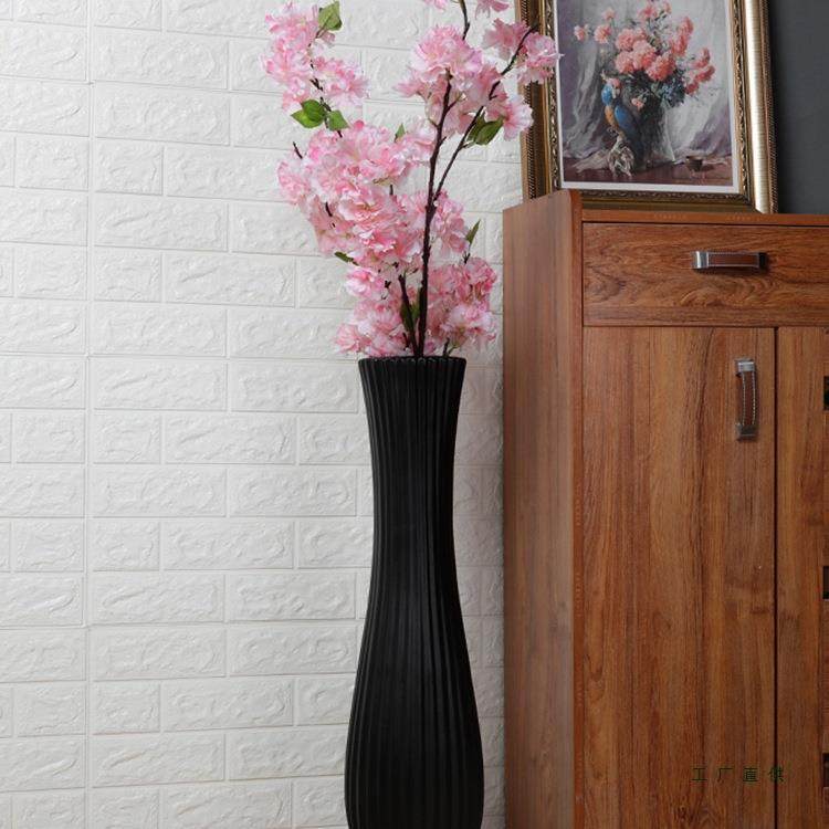 陶瓷落地插花瓶白色现代简约时尚欧式客厅摆件大号干花创意花器,淘宝优惠券,粉丝福利购,淘宝优惠卷