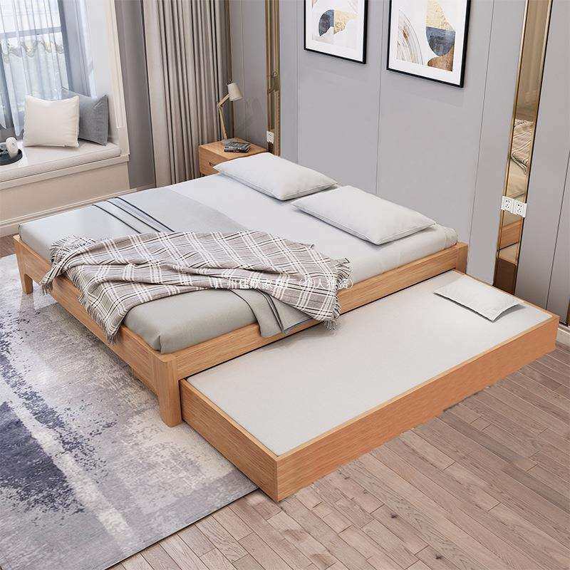 实木儿童床榻榻米1.25米储物床单人双人无床头床推拉床拖床子母床,淘宝优惠券,粉丝福利购,淘宝优惠卷