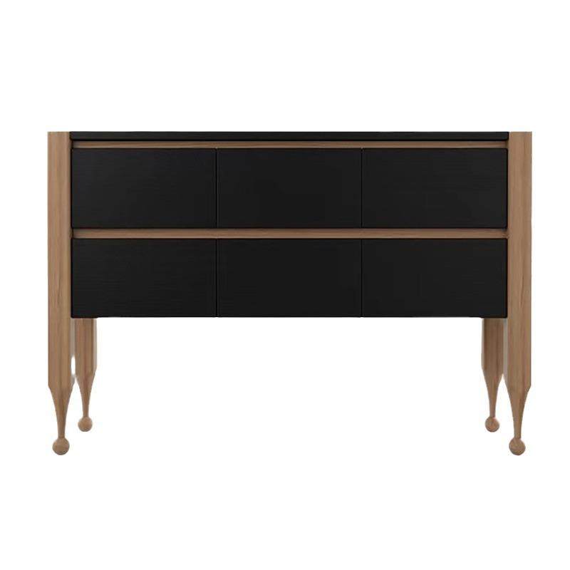 美法式实木复古黑色拼色斗柜餐客厅玄关储物柜装饰柜餐边柜抽屉柜,淘宝优惠券,粉丝福利购,淘宝优惠卷