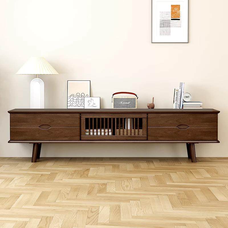 北欧全实木茶几电视柜组合现代简约客厅地柜卧室小户型电视柜家用,淘宝优惠券,粉丝福利购,淘宝优惠卷