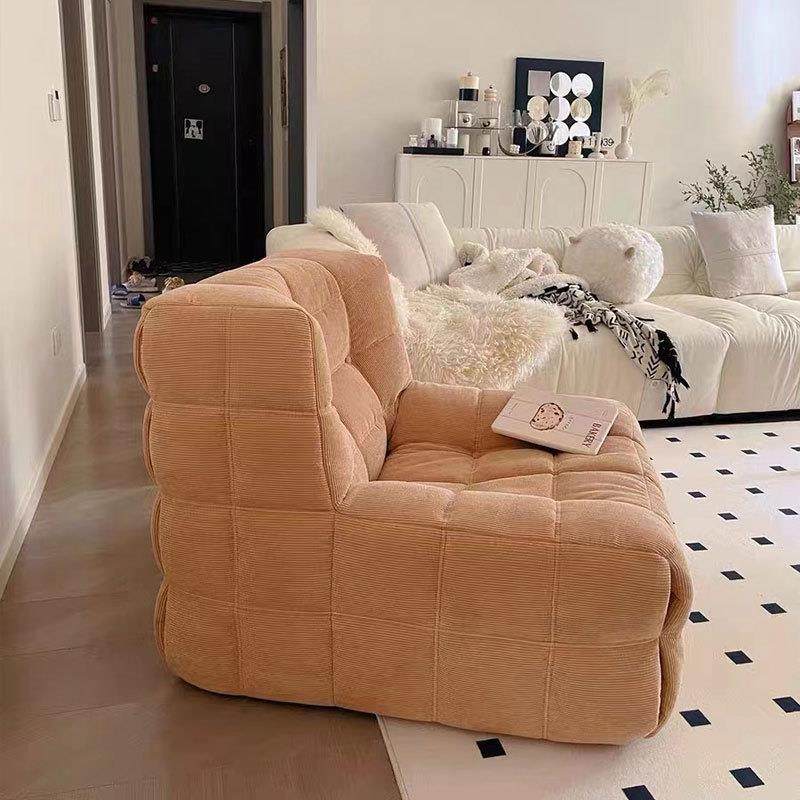 家具简约单人沙发椅复古灯芯绒椅子布艺沙发客厅懒人卧室家用,淘宝优惠券,粉丝福利购,淘宝优惠卷