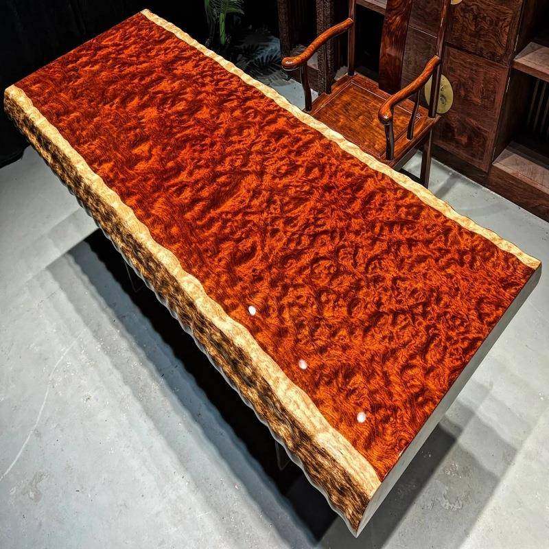 巴花实木大板桌餐桌茶桌原木新中式办公桌大班台黑檀茶桌实木书桌,淘宝优惠券,粉丝福利购,淘宝优惠卷