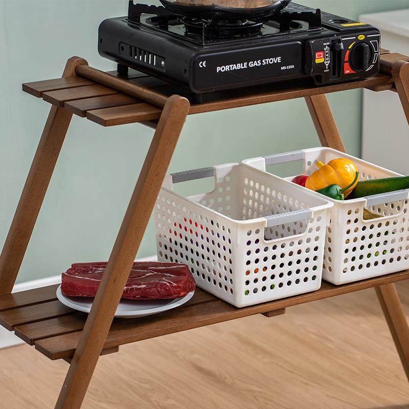 凯普力德户外露营双层车载便携家庭烧烤置物架日式置物架 - 图2
