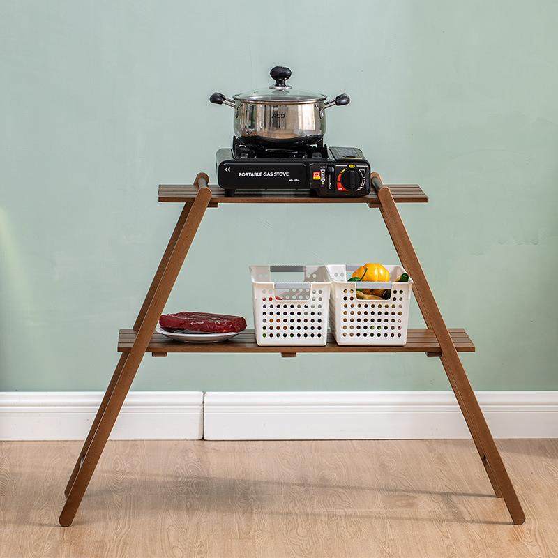 凯普力德户外露营双层车载便携家庭烧烤置物架日式置物架 - 图1