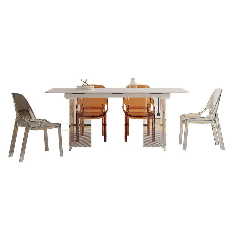 亚克力伸缩餐桌黑白岩板透明岛台客厅家厨房长方形餐桌椅大师设计,淘宝优惠券,粉丝福利购,淘宝优惠卷