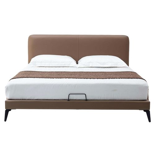 明文造木小户型皮艺软床真皮软包床主卧现代简约双人床婚床1.8米 - 图3