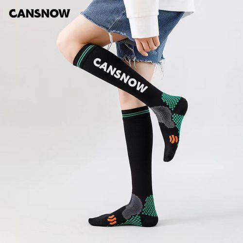 罐头滑雪CANSNOW滑雪袜单双板保暖吸汗透气长筒袜耐磨男女 - 图0