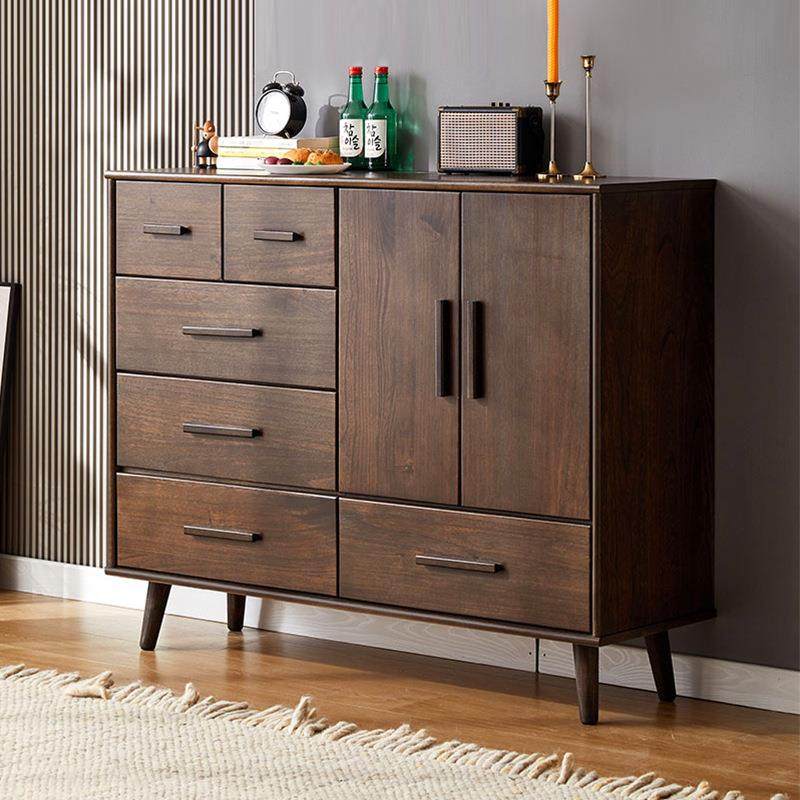 现代简约实木大斗柜五斗柜北欧卧室胡桃木色储物柜抽屉收纳置物柜,淘宝优惠券,粉丝福利购,淘宝优惠卷