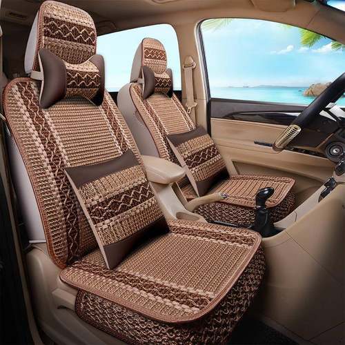 五菱宏光s3ss1宏光6430座套全包连体七座专用四季麻冰丝坐垫套 - 图2