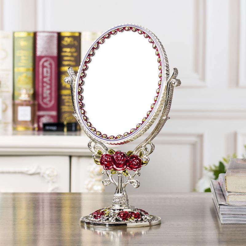 大号轻奢台式化妆镜子桌面摆件梳妆镜浴室镜旋转镜子宿舍家用,淘宝优惠券,粉丝福利购,淘宝优惠卷