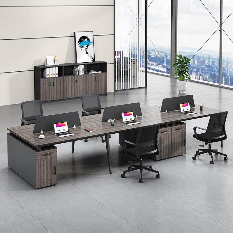 现代屏风双人位员工电脑桌办公桌简约现代职员工作桌椅组合,淘宝优惠券,粉丝福利购,淘宝优惠卷