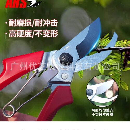 爱丽斯ARS120手剪园艺剪刀修剪花枝果树修枝剪便携式省力修枝剪刀 - 图0