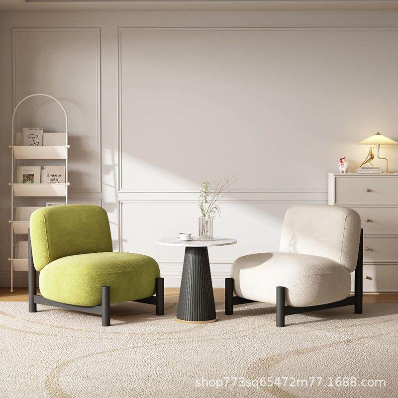 懒人沙发椅办公椅子简约家用椅网红座椅靠背铁艺布艺阳休闲椅,淘宝优惠券,粉丝福利购,淘宝优惠卷