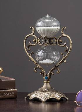 欧式心形时心旋转沙漏NdjBKick计器摆件03分钟创意爱计时复古轻奢