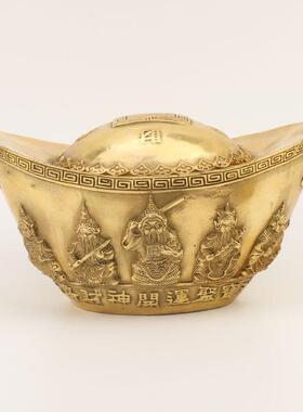 元宝摆件路财153神铜元宝家铜五元宝居摆黄件