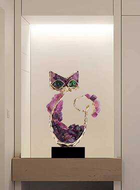 入户玄关招财猫摆件轻奢家高客厅品电视柜ZTQ装饰乔迁搬新开档业