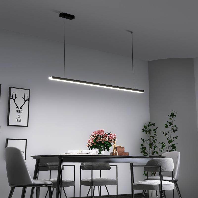 餐厅吊灯意式极简设计餐厅一字吊灯现代简约一字长条办公室吧台灯,淘宝优惠券,粉丝福利购,淘宝优惠卷
