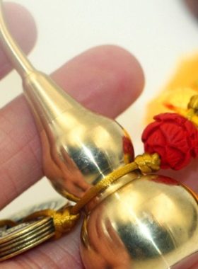 西藏纯铜车饰个性葫芦汽车挂件福禄香包吊坠挂坠配饰品礼品不掉色