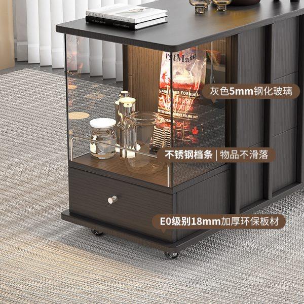 移动茶桌茶台沙发边柜茶水柜黑色边几带轮子餐边柜茶几阳台小茶台,淘宝优惠券,粉丝福利购,淘宝优惠卷