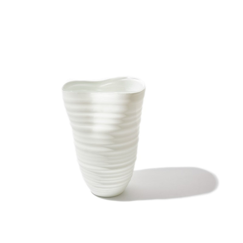 创意大口手工哑光直筒玻璃透明花瓶居家客厅电视柜酒店软装装饰瓶 - 图3