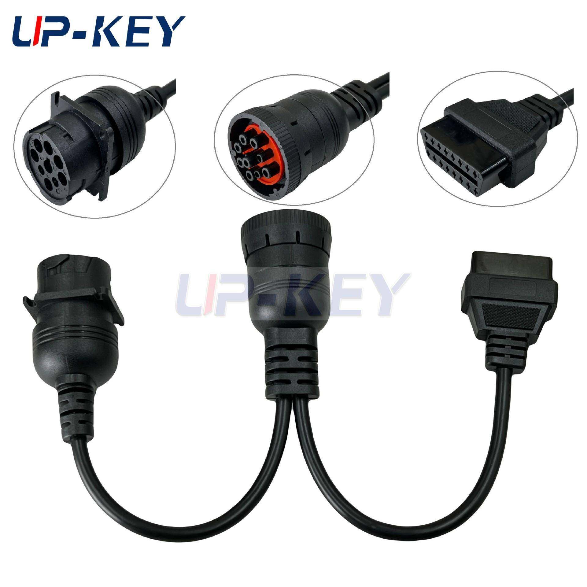 J1939康明斯一代9P公转母三通线j1708德驰9P卡车转J1962OBD转接,淘宝优惠券,粉丝福利购,淘宝优惠卷