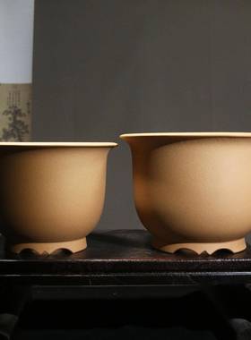 紫砂花盆出汗泥老段泥超透气金钟盆兰花盆兰盆觅陶乡春秋盆景盆