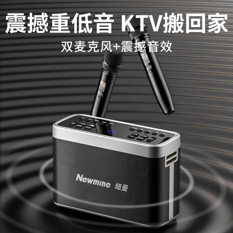 纽曼N505话筒音箱家庭ktv音响套装家用音箱手提双话筒K歌麦克风,淘宝优惠券,粉丝福利购,淘宝优惠卷