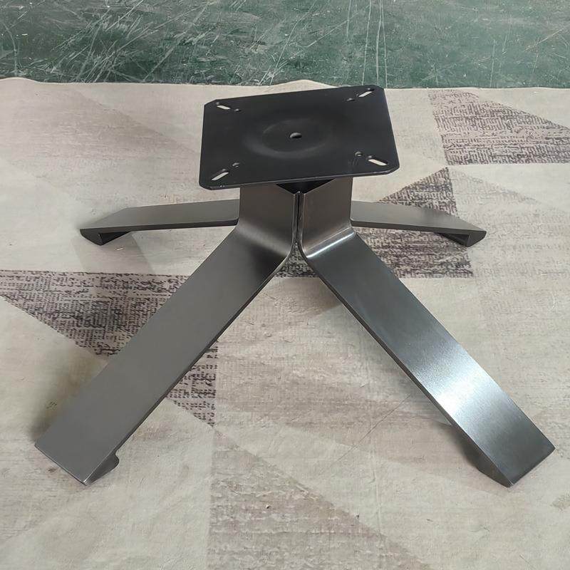 意式极简休闲椅脚实心不锈钢拉丝电镀脚可旋转单人沙发椅四星脚,淘宝优惠券,粉丝福利购,淘宝优惠卷