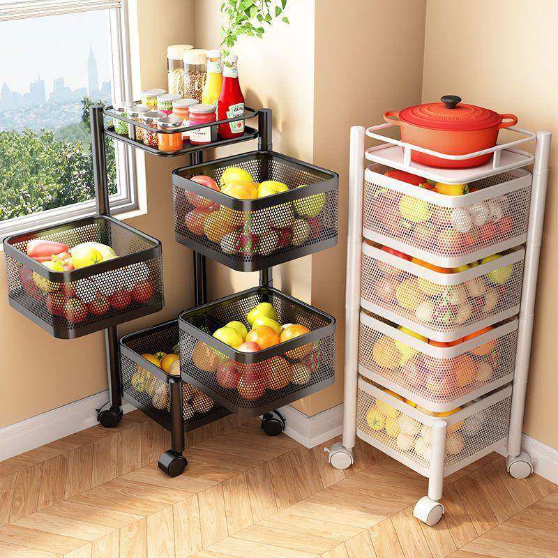 厨房多功能旋转式新款置物架收纳架不锈钢多层蔬菜储物架调料架,淘宝优惠券,粉丝福利购,淘宝优惠卷