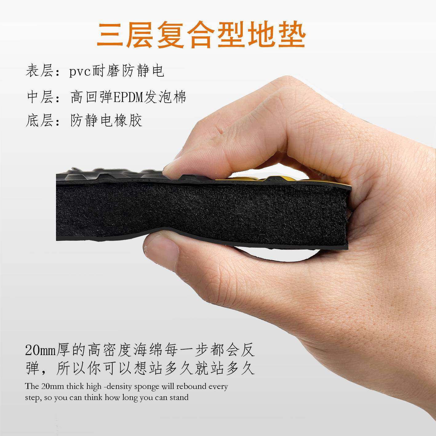 工厂防静电抗疲劳脚垫工业耐磨防滑高回弹加厚地垫海绵防疲劳地垫,淘宝优惠券,粉丝福利购,淘宝优惠卷