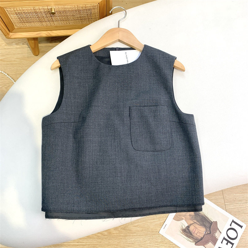 现货WANGE   一片式天丝休闲套装夏装无袖背心高腰阔腿西裤两,淘宝优惠券,粉丝福利购,淘宝优惠卷