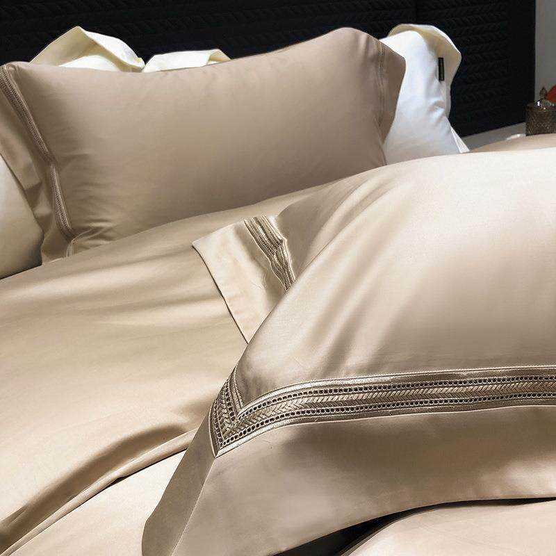 高档轻奢意式120S匹马棉四件套纯色简约婚庆结婚备婚套件裸睡床品,淘宝优惠券,粉丝福利购,淘宝优惠卷