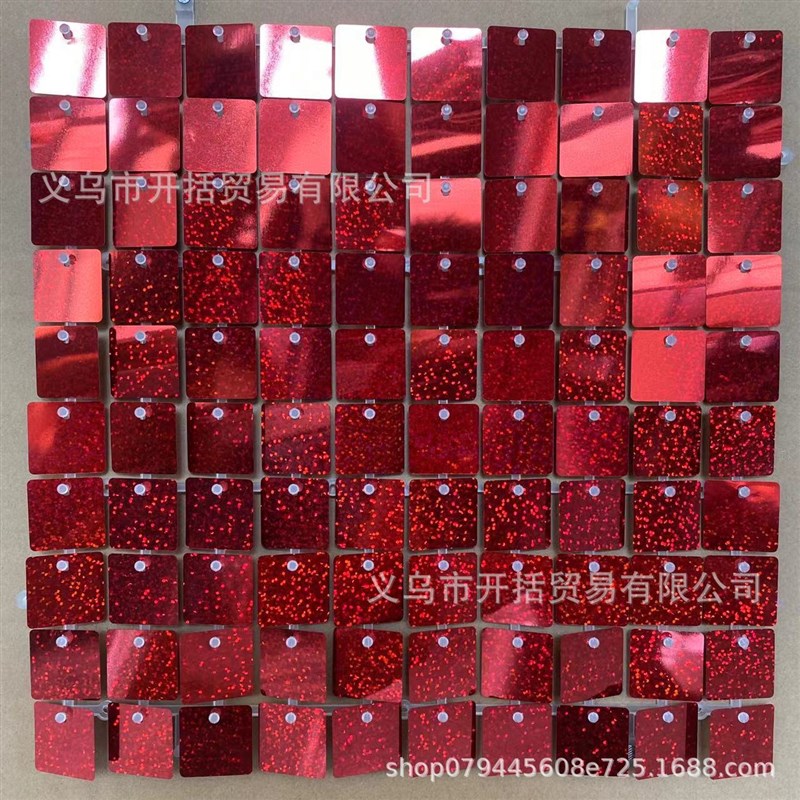 跨境镭射风动板30*30cm 12*24*30*36*48片套装派对婚庆舞台背景墙 - 图1