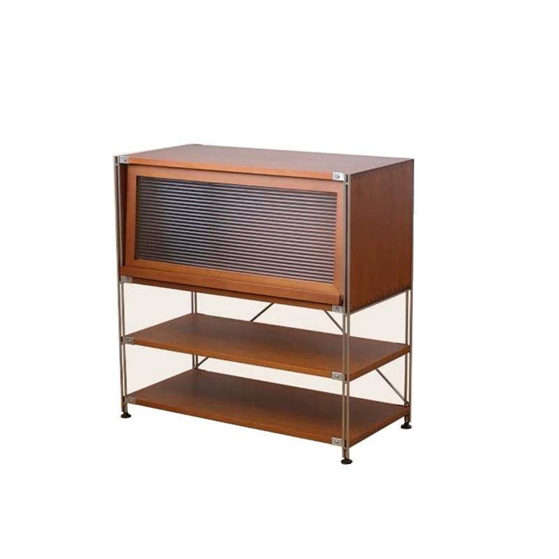 实木书柜带门小户型客厅矮柜置物柜日式复古收纳柜储物柜中古新品,淘宝优惠券,粉丝福利购,淘宝优惠卷