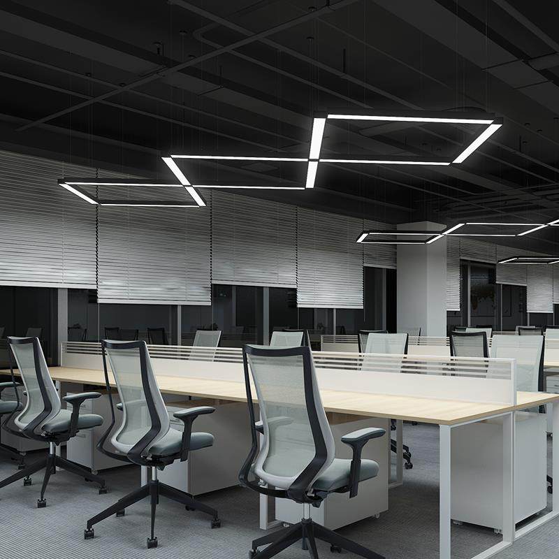 办公室吊灯无缝LED长条灯条形吊线灯简约健身房店铺商业照明灯具,淘宝优惠券,粉丝福利购,淘宝优惠卷