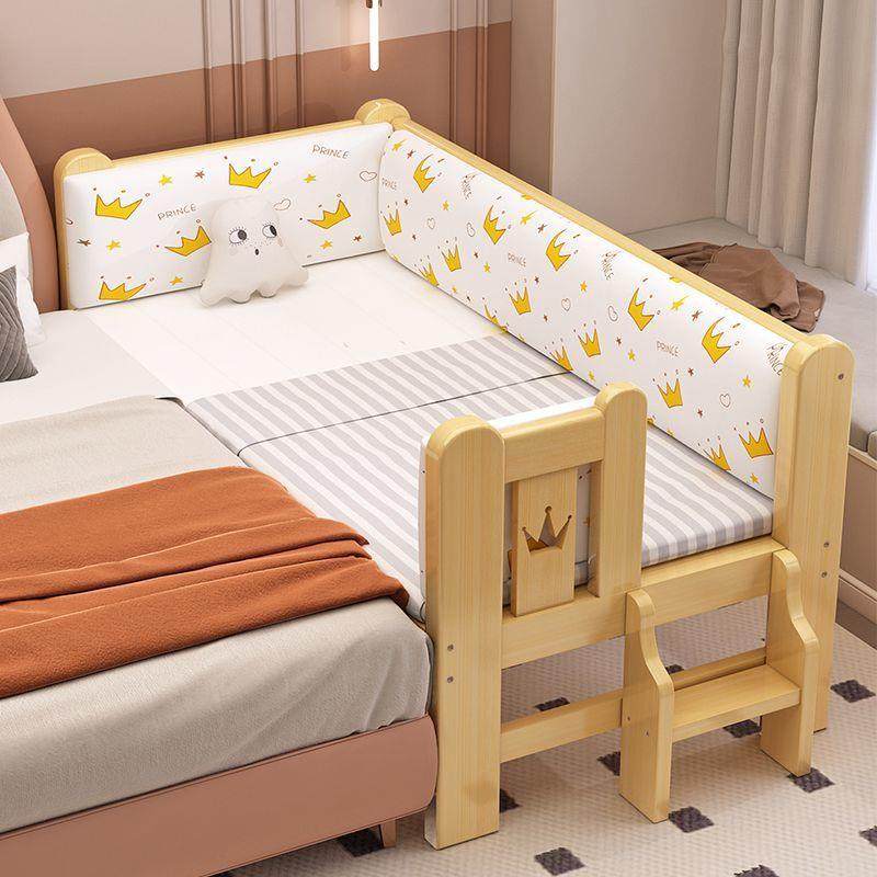 实木婴儿拼装床加宽带护栏男孩女孩单人床边床儿童拼接床可供应链,淘宝优惠券,粉丝福利购,淘宝优惠卷