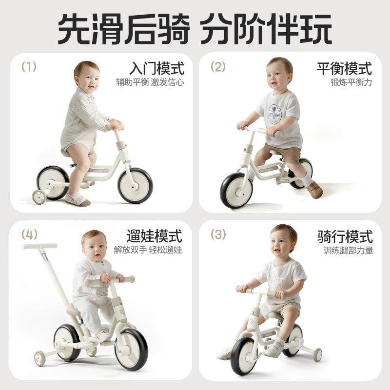 柏沃儿童平衡车1到3岁无脚踏宝宝入门滑行车婴儿学步多功能溜娃车,淘宝优惠券,粉丝福利购,淘宝优惠卷