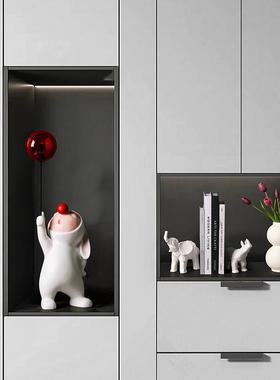 轻奢酒柜入户关摆套组合客厅电视柜家居装玄装饰树脂软装件OQC工