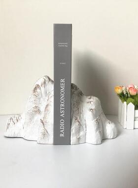 树脂工艺NB564品新家居饰品摆件创个性山峰书式靠书挡中书房意装