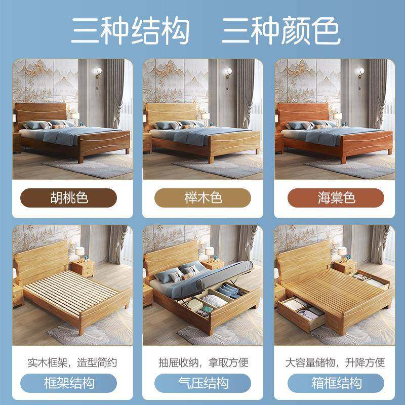 实木床1.5米双人床代WVF简约小型单人户床1.5儿童床1.2高现箱储物,淘宝优惠券,粉丝福利购,淘宝优惠卷