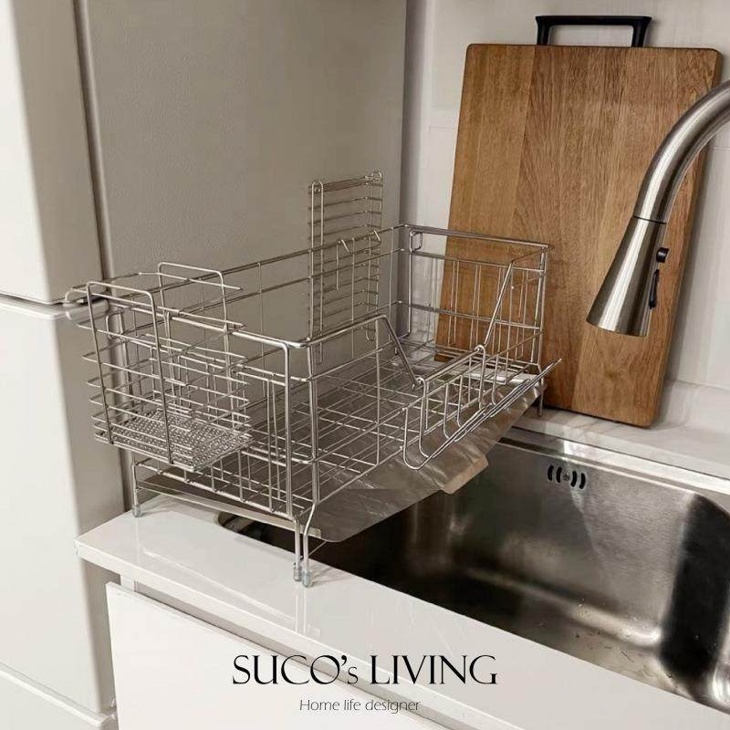 日式锈钢厨房碗水架盘沥水架极窄伸沥水架置缩物架DNn6Stw7碗碟不,淘宝优惠券,粉丝福利购,淘宝优惠卷